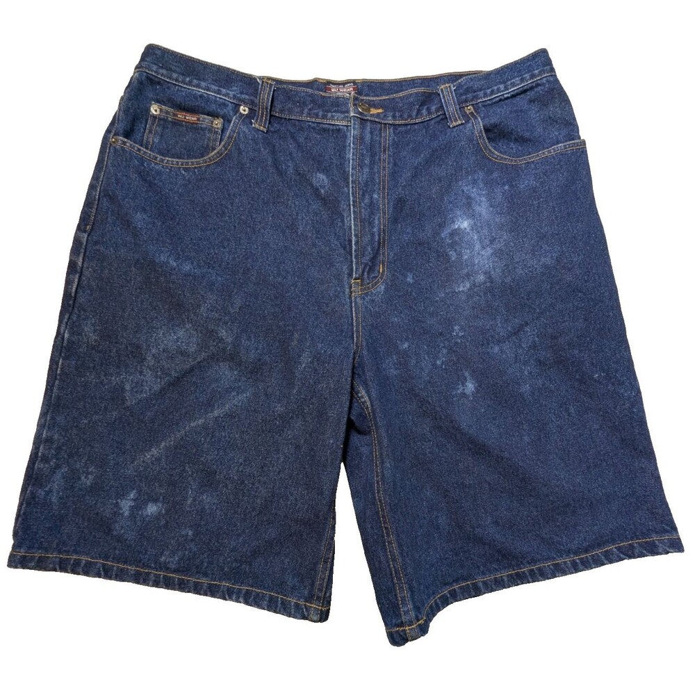 Vintage 90s Wu Wear Denim Shorts Mens 40 Baggy Hip Hop Wu Tang Clan Vintage Fade